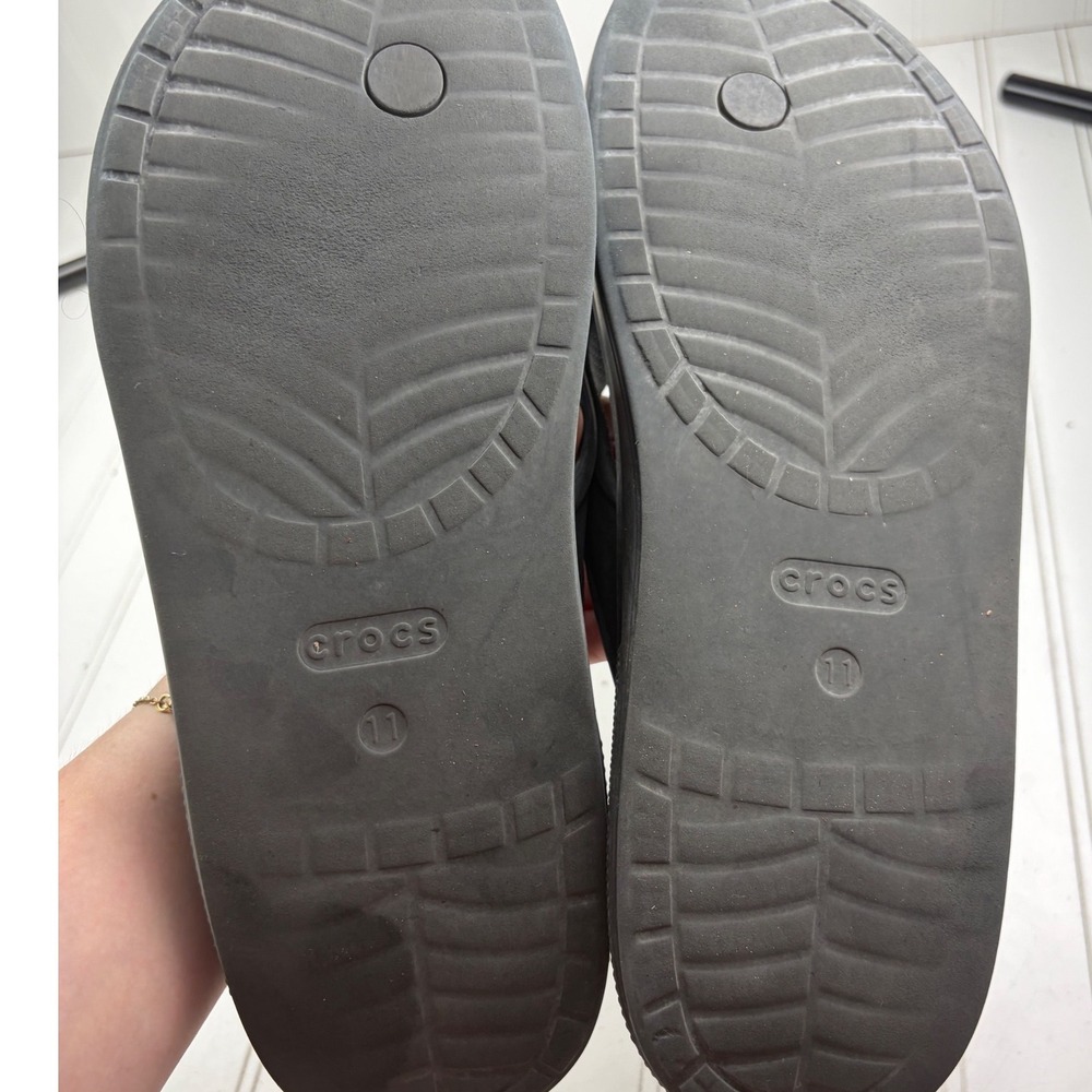 Crocs Black Comfort Thong Flip Flop's Men's Size 11 - Picture 5 of 10